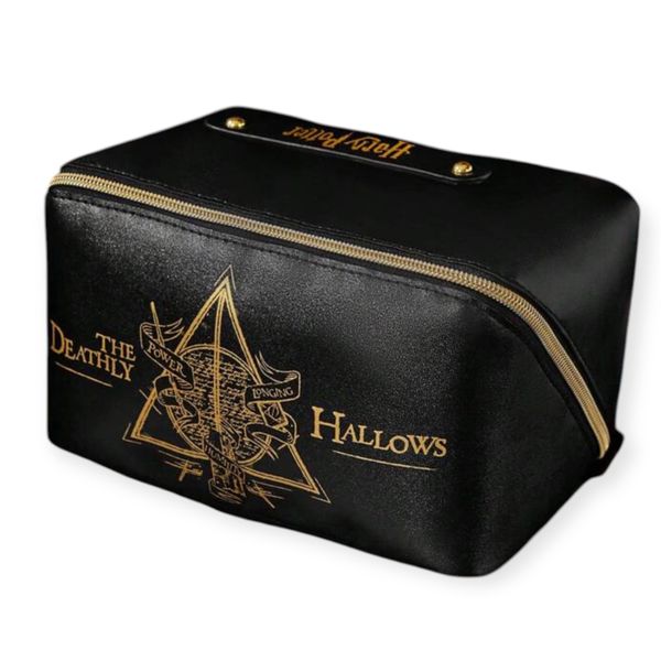 Harry Potter Deathly Hallows Black Makeup Bag