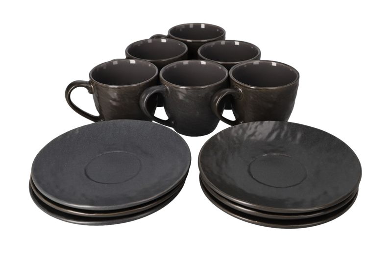 Danny home Classic Coffee Cup &amp; Saucer Set 12 Pieces
