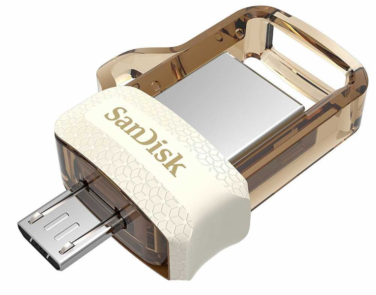 SanDisk Ultra Dual Drive m3.0 64GB White Gold