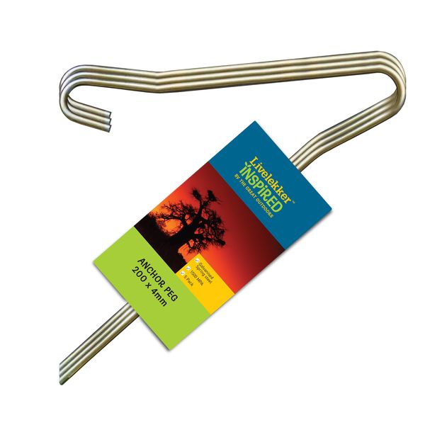 LIVELEKKER Anchor Peg 200 x 4mm 5pk