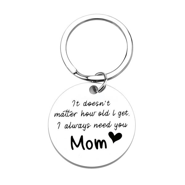 Stainless Steel Keyring With Heartfelt Message For Fathers - Silver