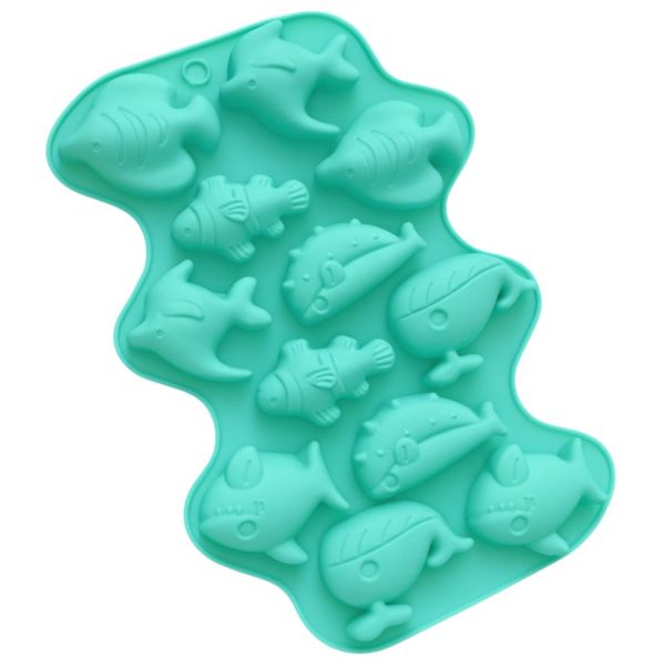 12-Cavity - Non-Stick Fish Mold for Homemade Candy