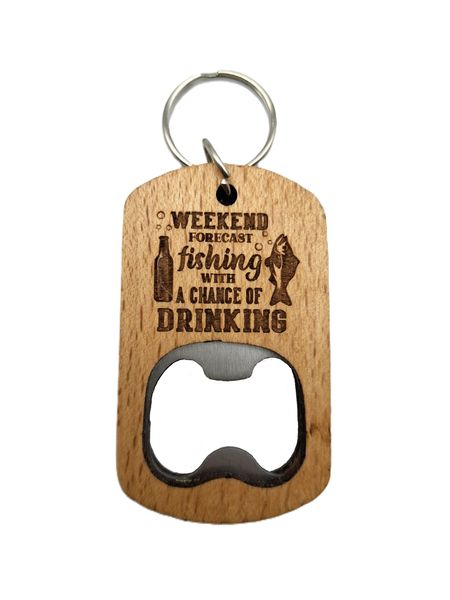 Bottle Opener Keyring Wood Fathers Day Gift Idea Beer Opener Key Holder