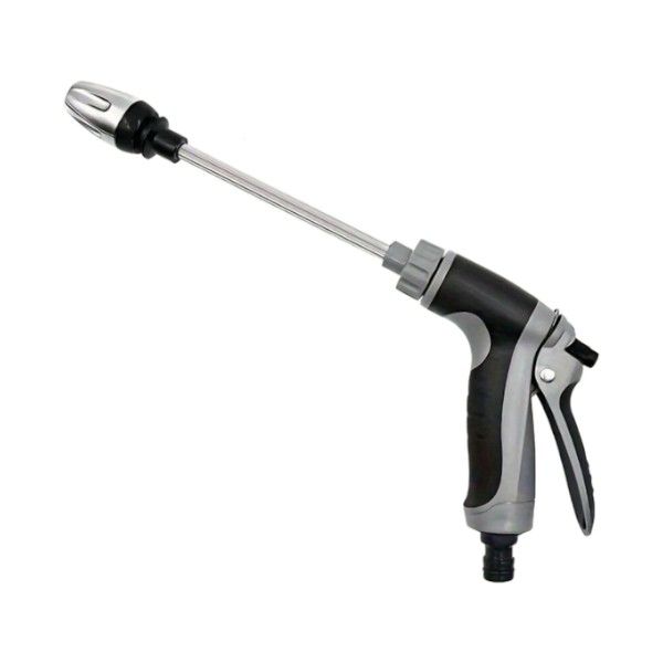 High Pressure Car Wash Spray Gun With 3 Connectors - Grey &amp; Black