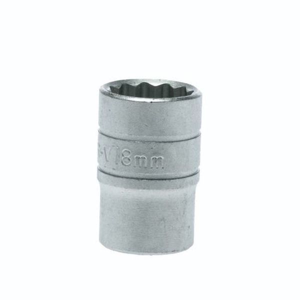 TengTools - 1/2" Drive 12 Point Socket 18mm - M120518-C