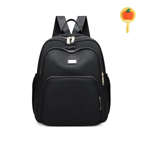 A Large-Capacity Black Oxford Cloth Travel Bag And A Pumpkin Hook