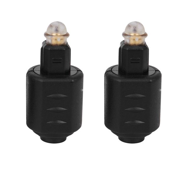 2 Packs Optical 3.5mm Female Plug To Digital Toslink M Audio Adapter