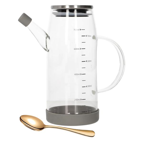 750ml - Non-Slip High Borosilicate Oil Dispenser with Measurements