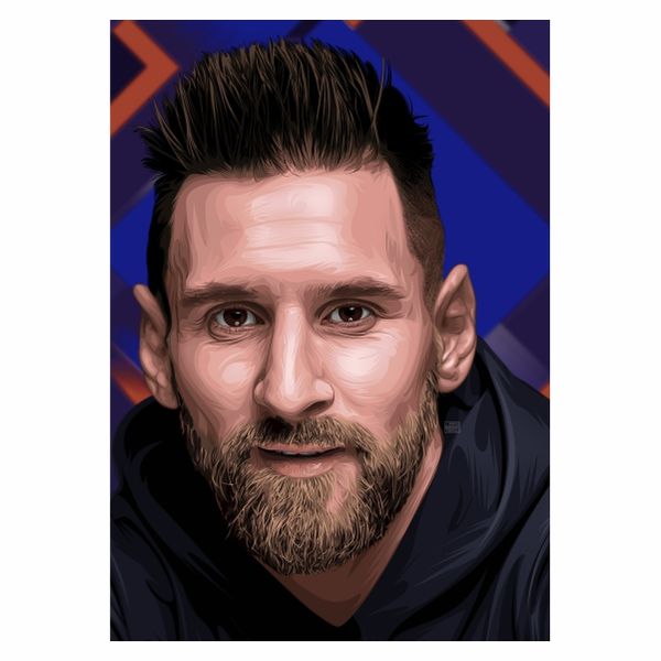 Lionel Messi Portrait - A1 poster