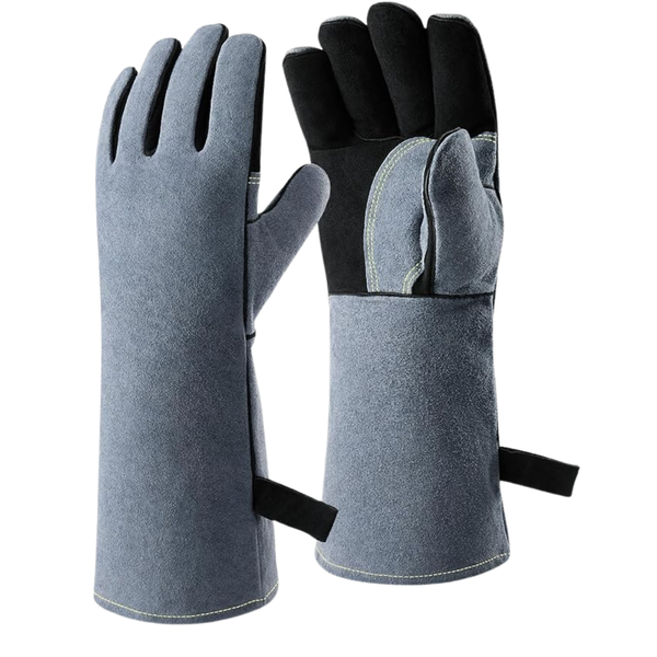 Arfast-Cowhide Leather Heat-Resistant Long-Sleeve Welding/BBQ Grill Gloves