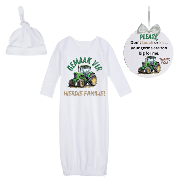 Newborn Going Home Outfit -Sleeping bag &amp; 'No kiss sign'-Boer Seun