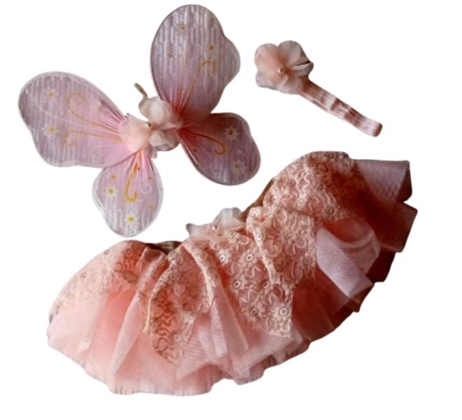 Baby Girl Tutu set with Wings Lace Detail