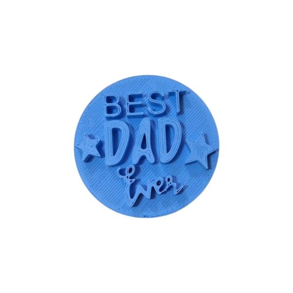 Hubbe Cookie Cutter - Best Dad Ever with Stars Embosser