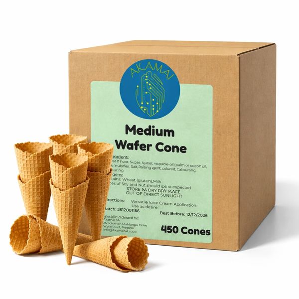 Medium Wafer Cones -450 Pack-Bulk Ice Cream Catering Supply,Dessert Service