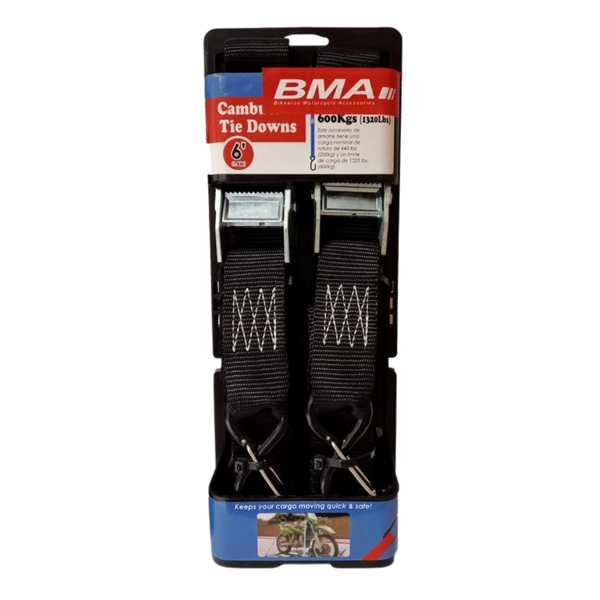 Aftermarket Soft Loop Black 2 Piece Tie Downs - 35mm