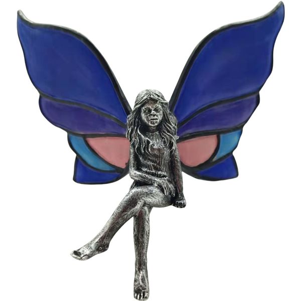 Home Decor Painted Resin Butterfly Fairy Statuette (15cm)