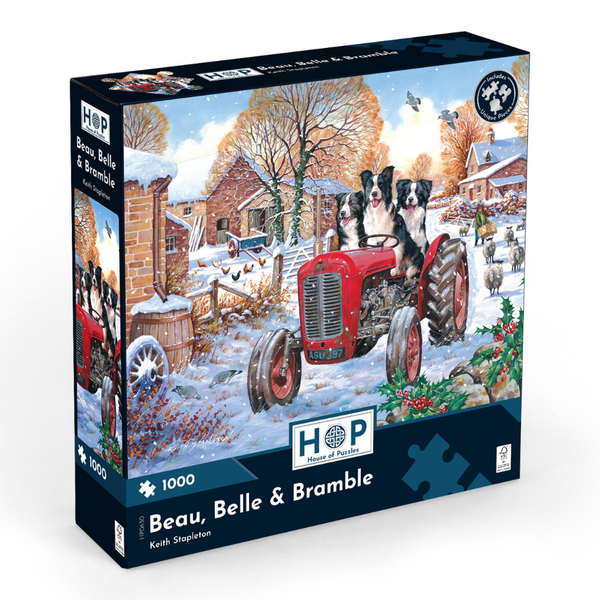 House of Puzzles - Beau, Belle &amp; Bramble - 1000 Piece Jigsaw Puzzle