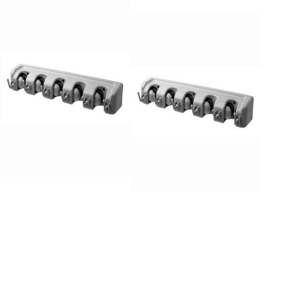 Multi-Purpose Broom Holder - Grey