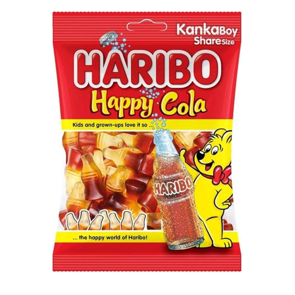 Haribo Happy Cola 80g x 3 Packet - Classic Cola-Flavoured Gummy