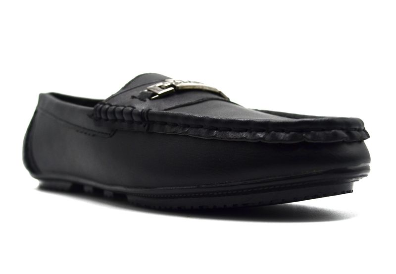 TTP Men's Moccasin with Metal Buckle Decor on Vamp