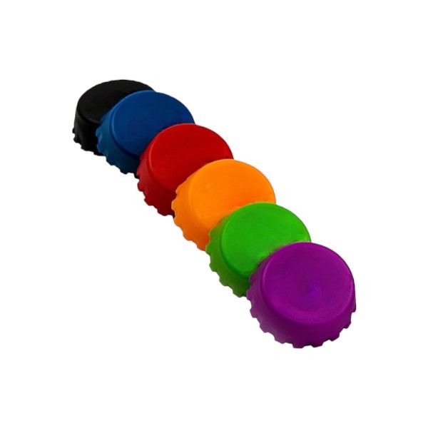 6 Piece - Silicone Reuable Bottle Caps - Multicolor