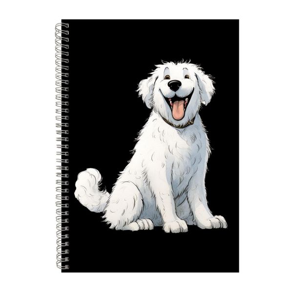 Kuvasz A4 Notebook Spiral Lined Notepad Dog Idea 348
