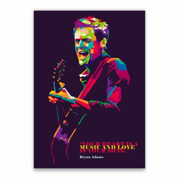 Bryan Adams Song Lyric Poster - A1