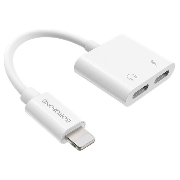 Audio converter for Lightning to dual Lightning BV11 Borofone