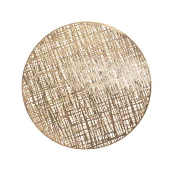 Round Gold Geometric Placemat