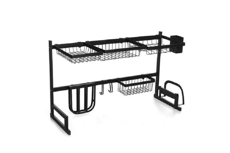 85cm 2 tier Stainless Steel over the sink dish rack