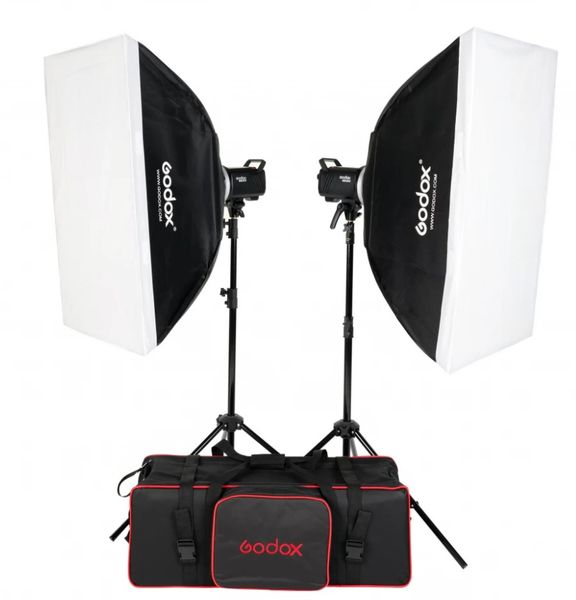 Godox MS200 Studio Lighting Flash Kit with 2 x Flash Lights