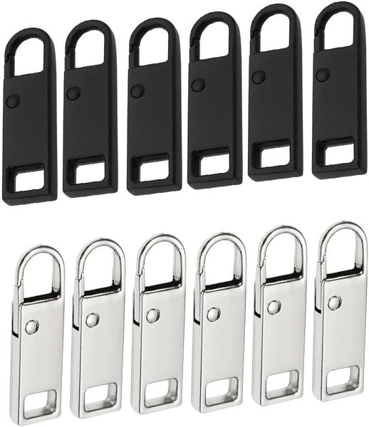 Spare Zipper Pulls, 12 Piece Metal Zipper Pull Tabs