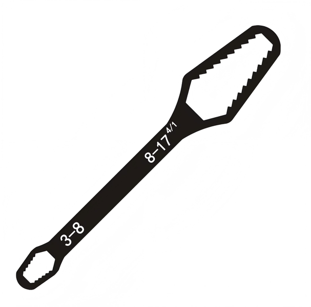 Double Ended Wrench Self-Tightening 3-17mm Screw Nuts Repair Wrench