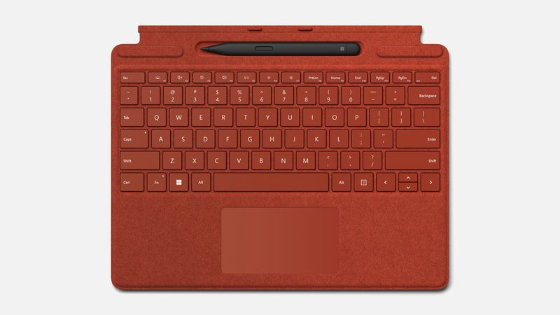 Microsoft Surface Pro Signature Type Cover + Pen Bundle Poppy Red