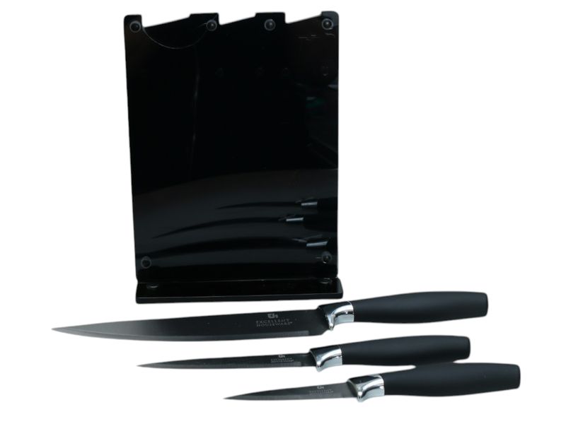 Excellent Houseware Kitchen Knife 4 piece Set in Stand