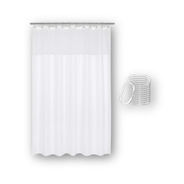Modern EVA Shower Curtain with Hooks - 180 x 180cm