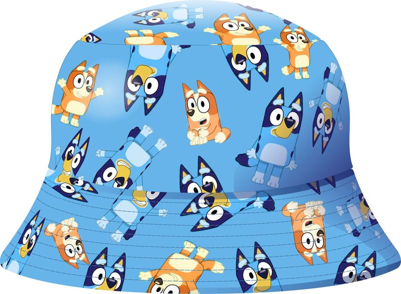 BLUEY By Ludo Studios Official Licensed Kids Blue Bucket Hat - Sun-Safe