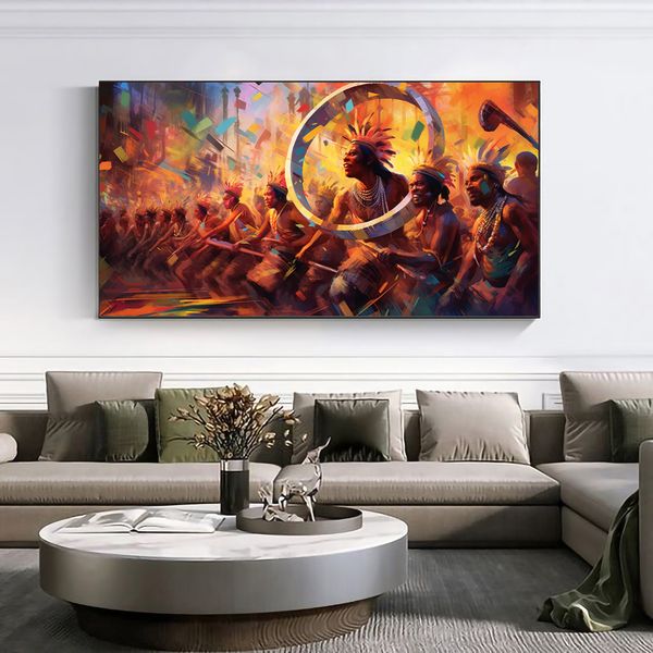 Canvas Wall Art - Tribal Celebration - 0346