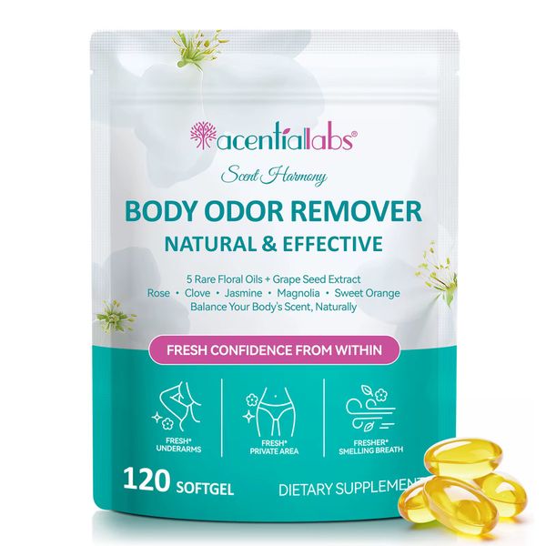 Acentiallabs Body Odour Remover Deodorizing Softgels