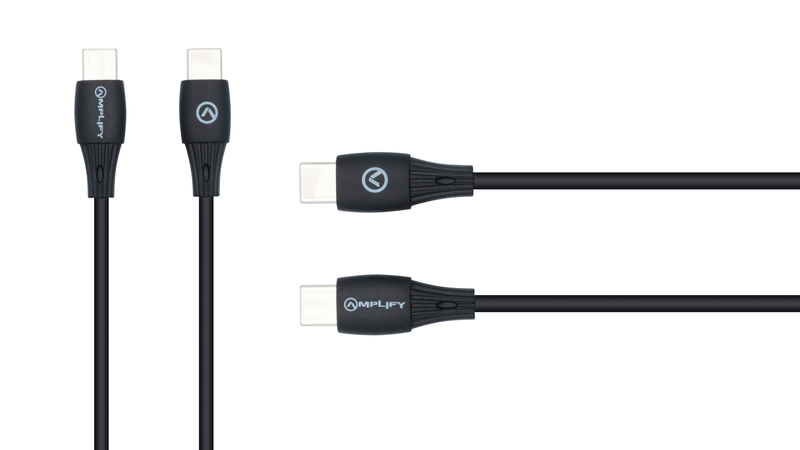 Amplify Bundle 2 x 1.2m Type-C to Type-C Cable - Black