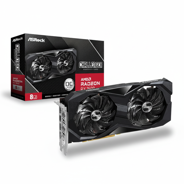 Asrock Radeon RX 7600 Challenger 8GB GDDR6 Graphics Card