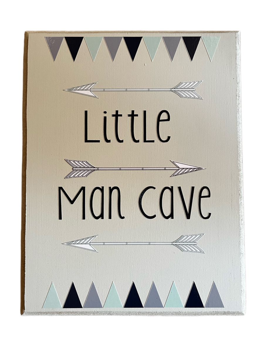 Little Man Cave Flags Wall Decor for Baby Boy Nursery Room Shop Today