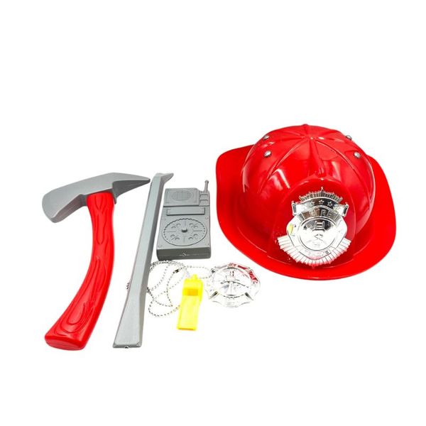 Fire Fighter Hero Role Play Set - Helmet, Axe, Tools &amp; Accessories