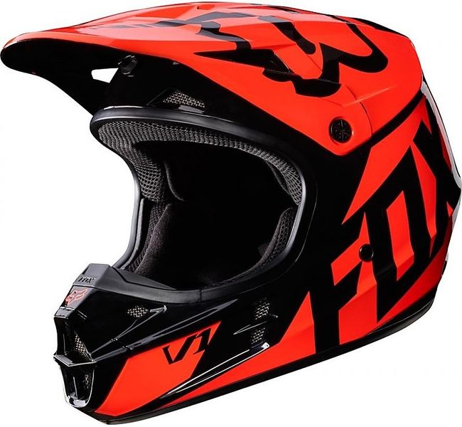 Fox V1 Race Orange/Black Helmet image