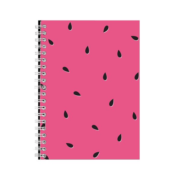 Hot pink A5 Notebook Spiral and Lined Summer Cats Graphic Notepad Gift 134