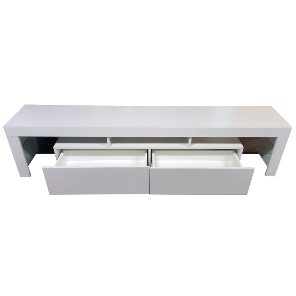 Morden White TV Stand with RGB LED Lights JMYY06 Shop Today. Get it Tomorrow!