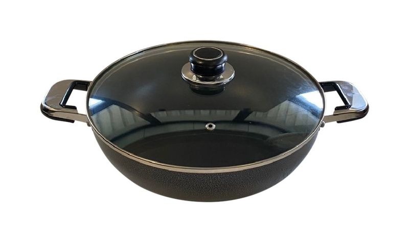 Non-Stick Wok 28cm with Glass Lids &amp; Double Handles