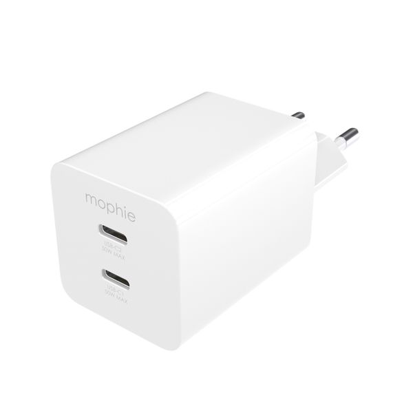 Mophie Essentials Power Adapter Dual USB-C PD 50W