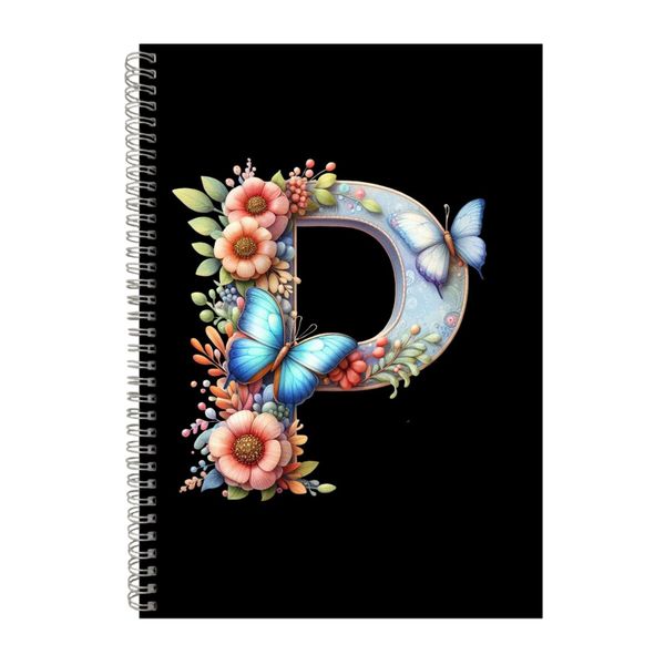 Butterfly P A4 Notebook Spiral Lined Trendy Note image