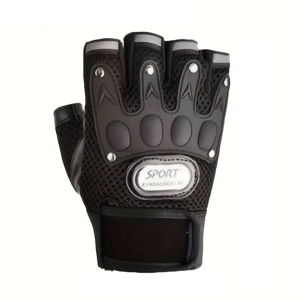 Half-Finger Fitness Gloves - Breathable, Adjustable Gym &amp; Outdoor Gloves